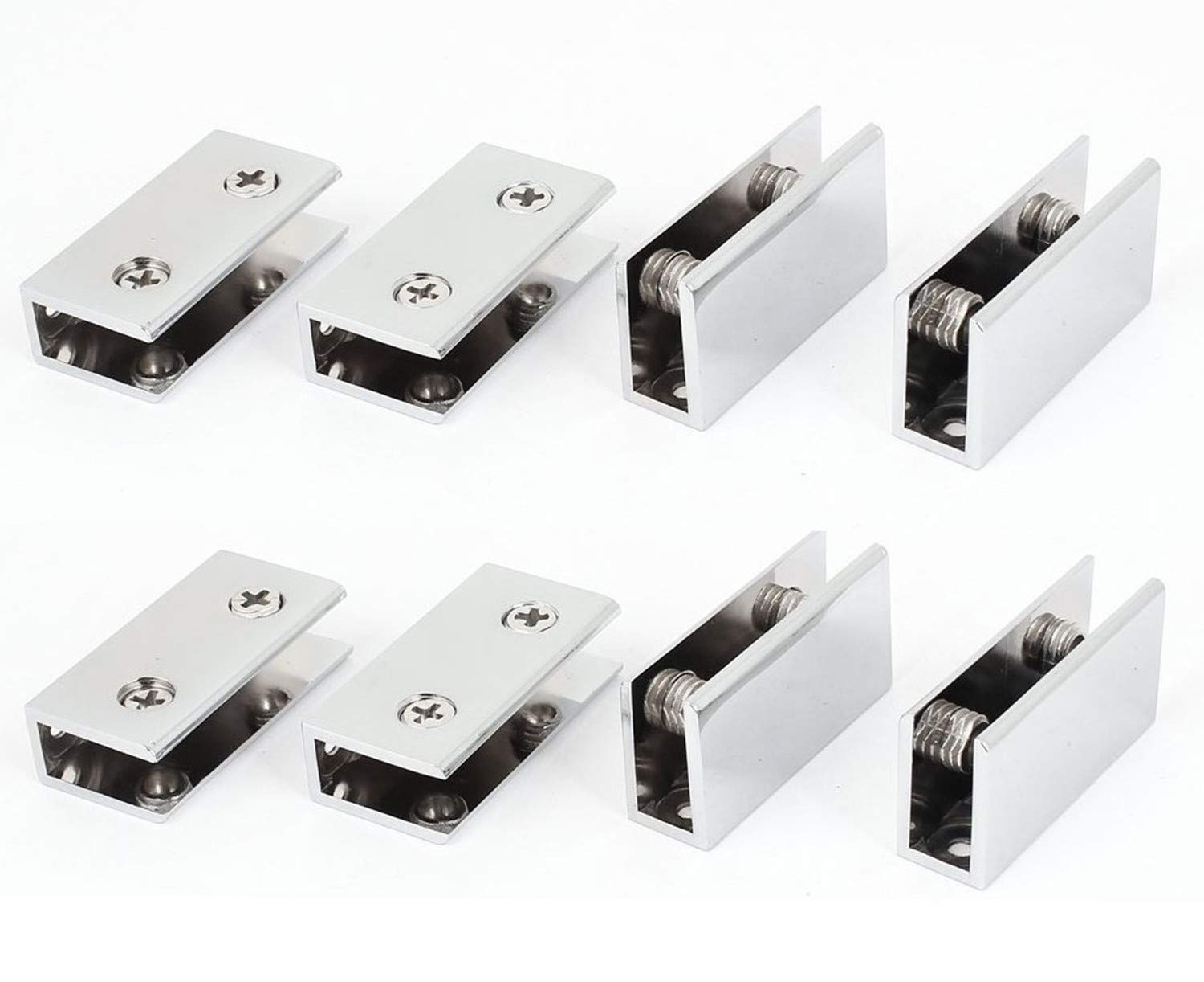 Stainless Steel Glass Shelf Clips - Adjustable & Durable -1 Stainless Steel Glass Shelf Clips - Adjustable & Durable -1