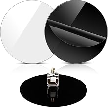 2 Pieces 12 Inch Reflective Display Table Riser Professional Product Photography Black and White Background Display for Product Table Top Photography Shooting