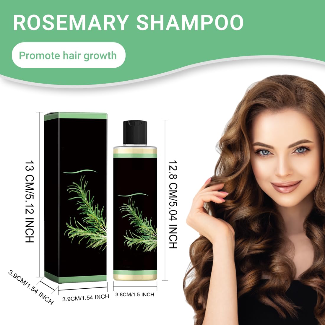1 PCS Shampoing Bio Au Romarin Pour La Pousse Des Cheveux,shampoing romarin pousse cheveux, Fortifiant Et éPaississant Naturel, Pour Che-veux Fins Et Chute