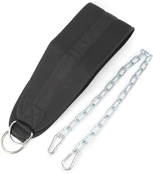 Dip Belt, Dip Belt, Training Belt, for Pull Ups, Weighting, Strength Training, High Elasticity, Comfortable, Durable, Easy to Use, Double Ring