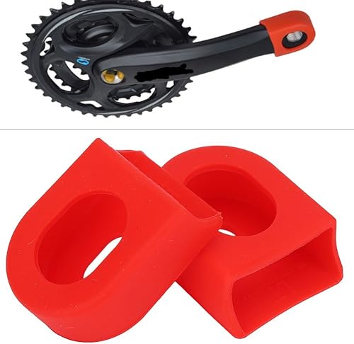 Miniatura 8 de VGEBY 2 Unids Crank Brazo Botas Protectores de Plástico Crankset Protectores para Mountain Road (Color Rojo) Ciclismo Suministros Protector De