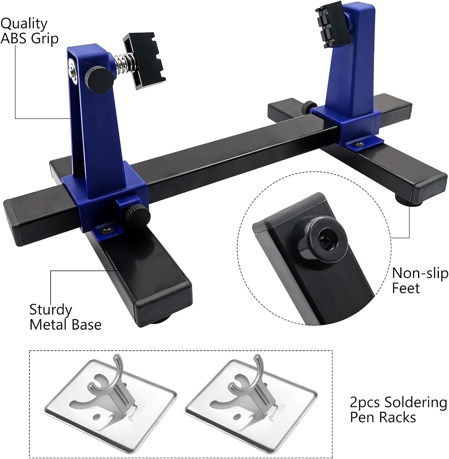 Adjustable Soldering Clamp, PCB Holder Frame and Clamping Kit for Circuit Board Soldering Motherboard Soldering Repair Tool 360 Degree Rotation