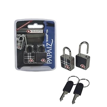 Cadeado TSA Chave Preto Misto Twinpack
