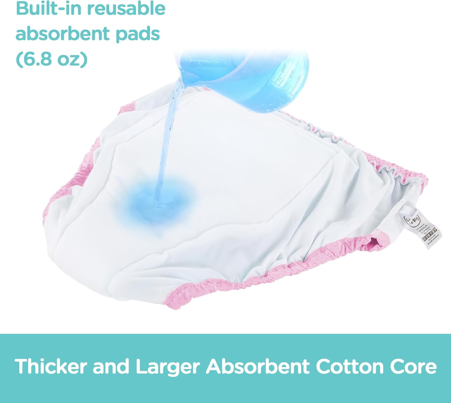 Littleforbig Soft Silky Underwear Comfortable Washable Reusable Adult Training Pants - Full Print Baby Parade S - Image 4