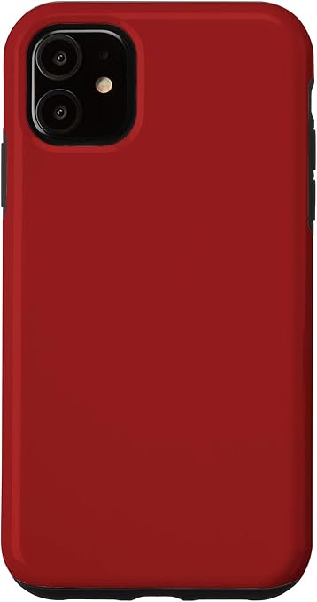Amazon Com Iphone 11 Red Phone Case Brown Simple Plain Color Men Women Gift Case Cell Phones Accessories
