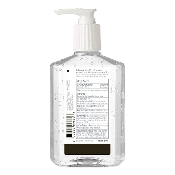 Purell 965212EA Advanced Instant Hand Sanitizer, 8oz Pump Bottle