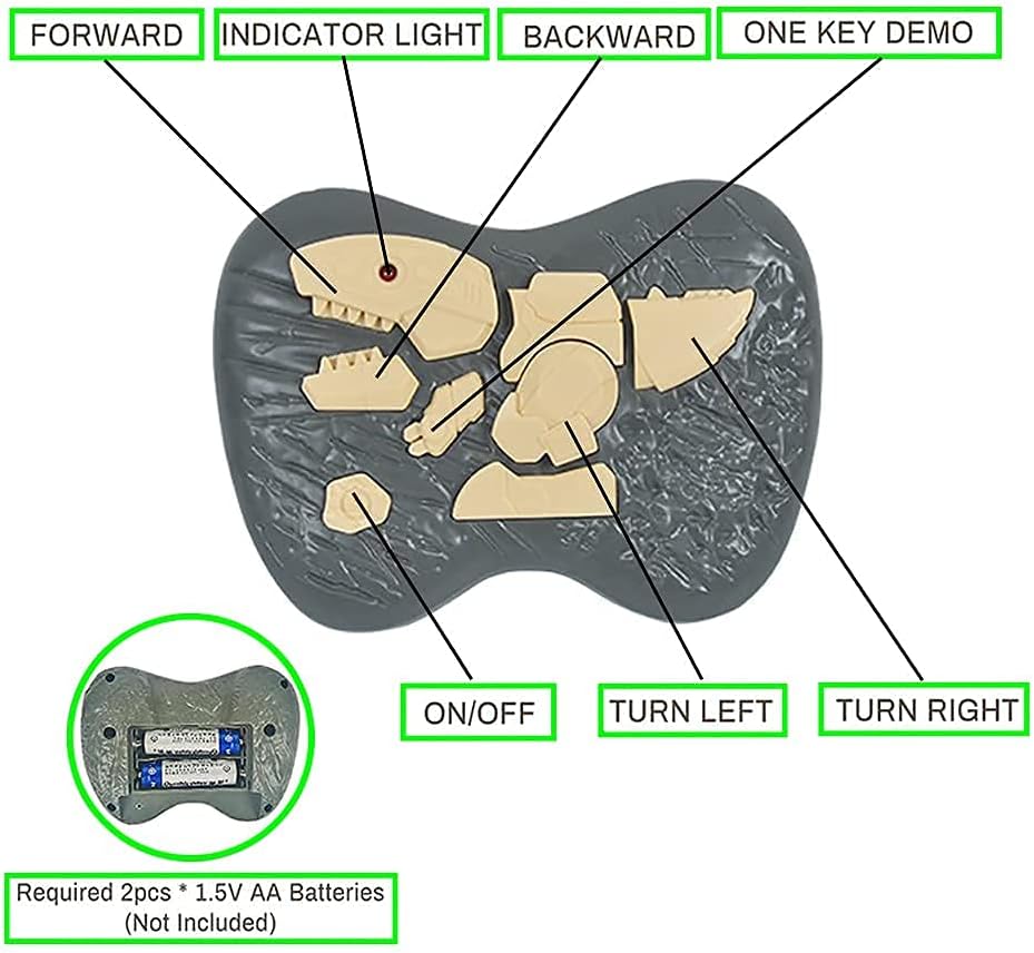 MKTOYS Remote Control Dinosaur Toys, RC Walking Robot Dinosaur for Kids Boys Girls, 2.4GHz Simulation Indominus Rex Velociraptor LED Light Sounds RC Dinosaur Toys Gifts for Kids : Toys & Games
