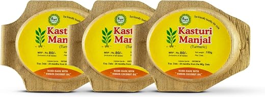 Origin Kasturi Manjal Turmeric Soap with Virgin Coconut Oil | Natural Ayurvedic Bath Soap for Skin Brightening, Tan Remova...