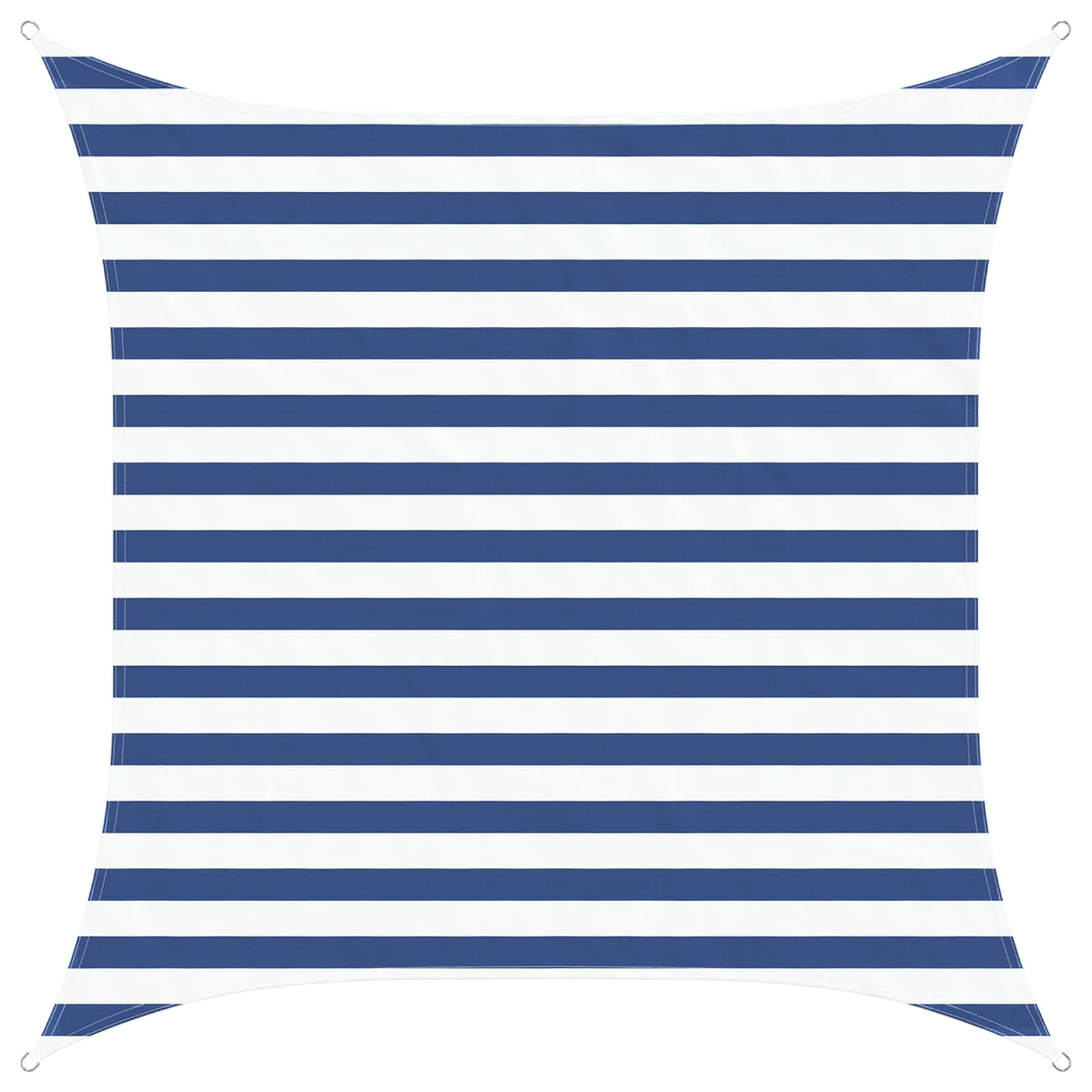 vidaXL Sun Shade Sail Blue and White 2 x 2 m 100% Polyester Oxford, Balcony Canopy, Modern Outdoor Shade Sail, UV-Resistant Sunshade for Garden, Patio and Poolside, Weather Cover and Shelter