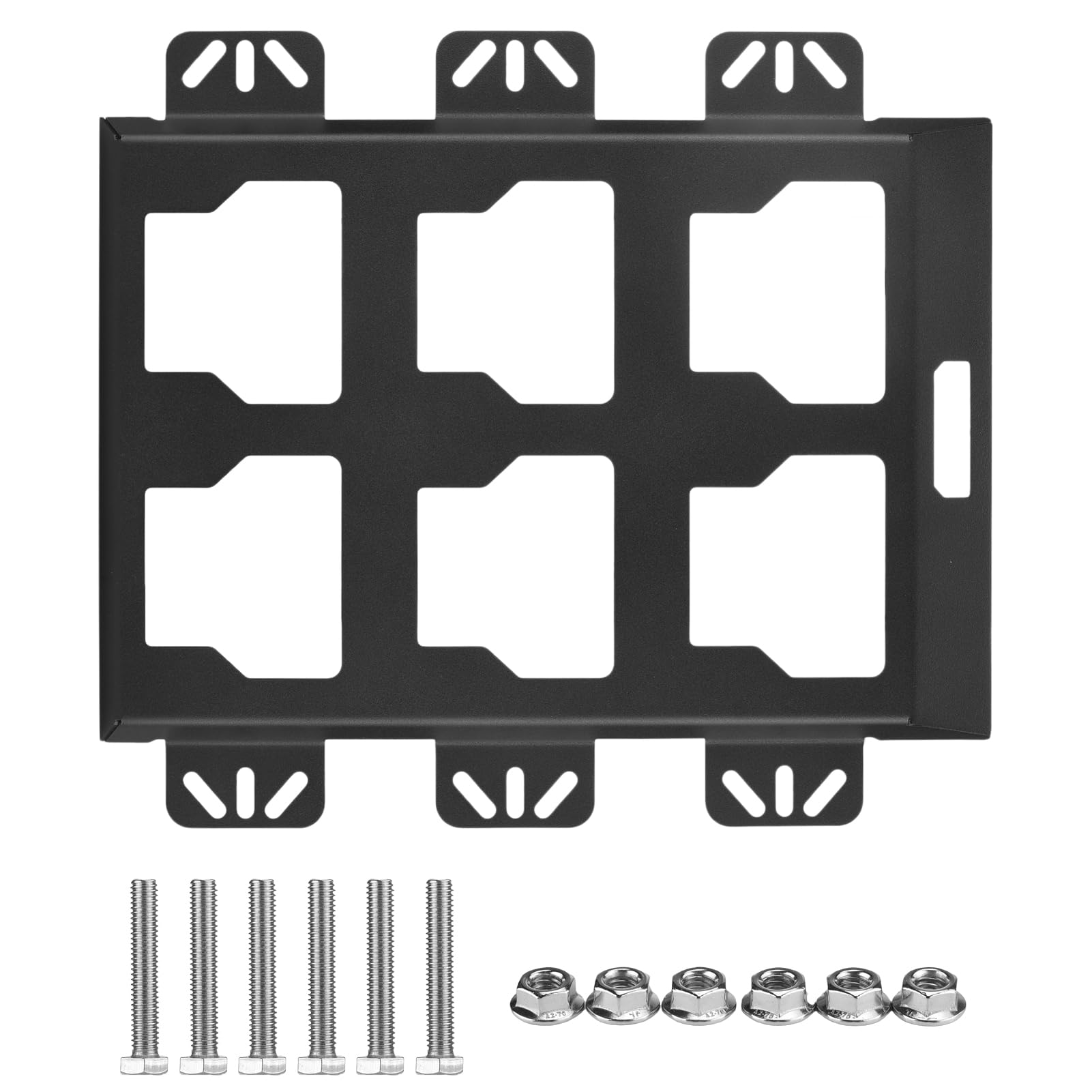 Shkalacar Piastra di montaggio in acciaio inossidabile Mezza piastra di montaggio Organizzatore per montaggio a parete con serratura integrata per cassette degli attrezzi Capacità 22,7 kg camion