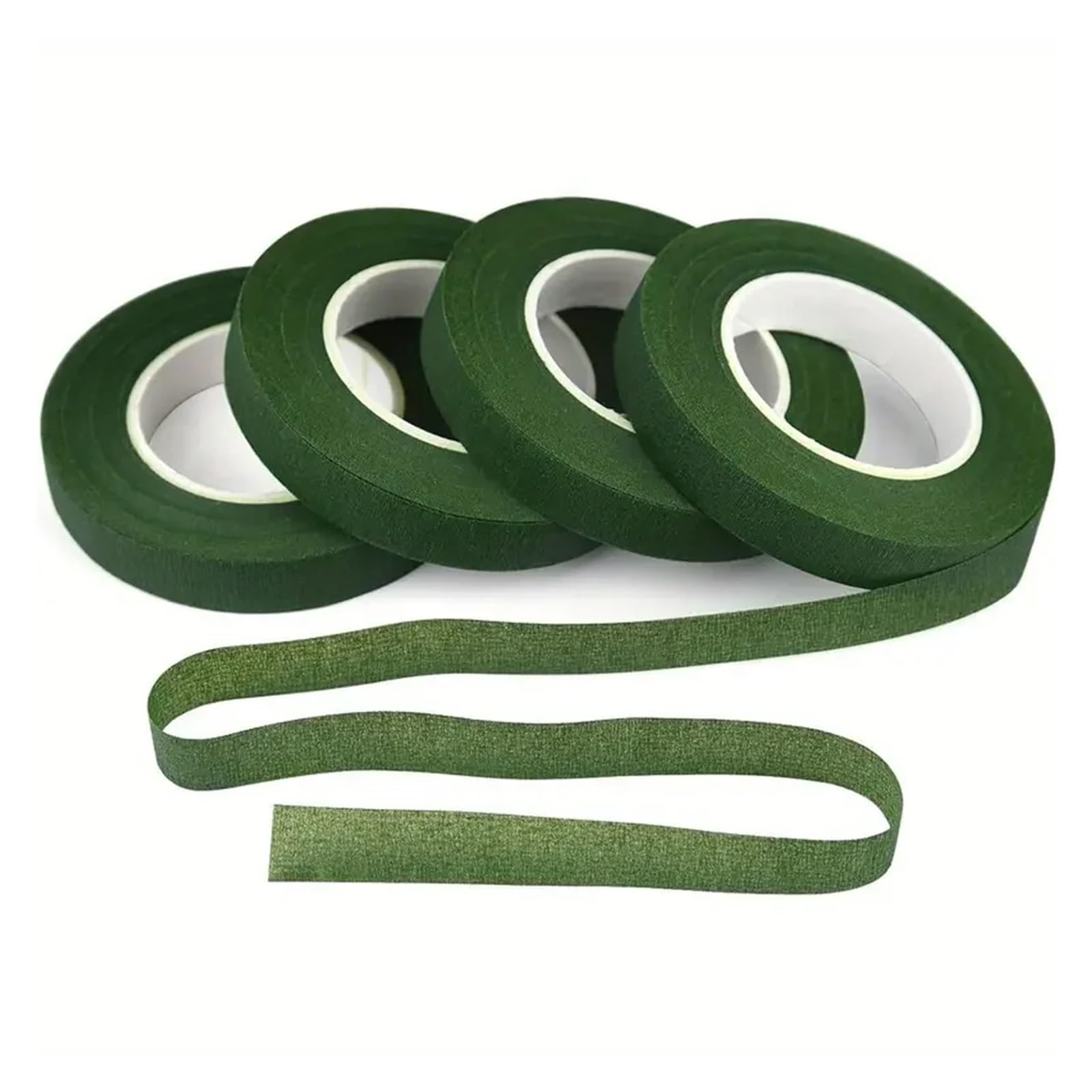 Taśma florystyczna, Zielona taśma kwiatowa 1,2 cm x 18 m Opakowanie 1-30 szt. Do owijania łodyg bukietów(30rolls)
