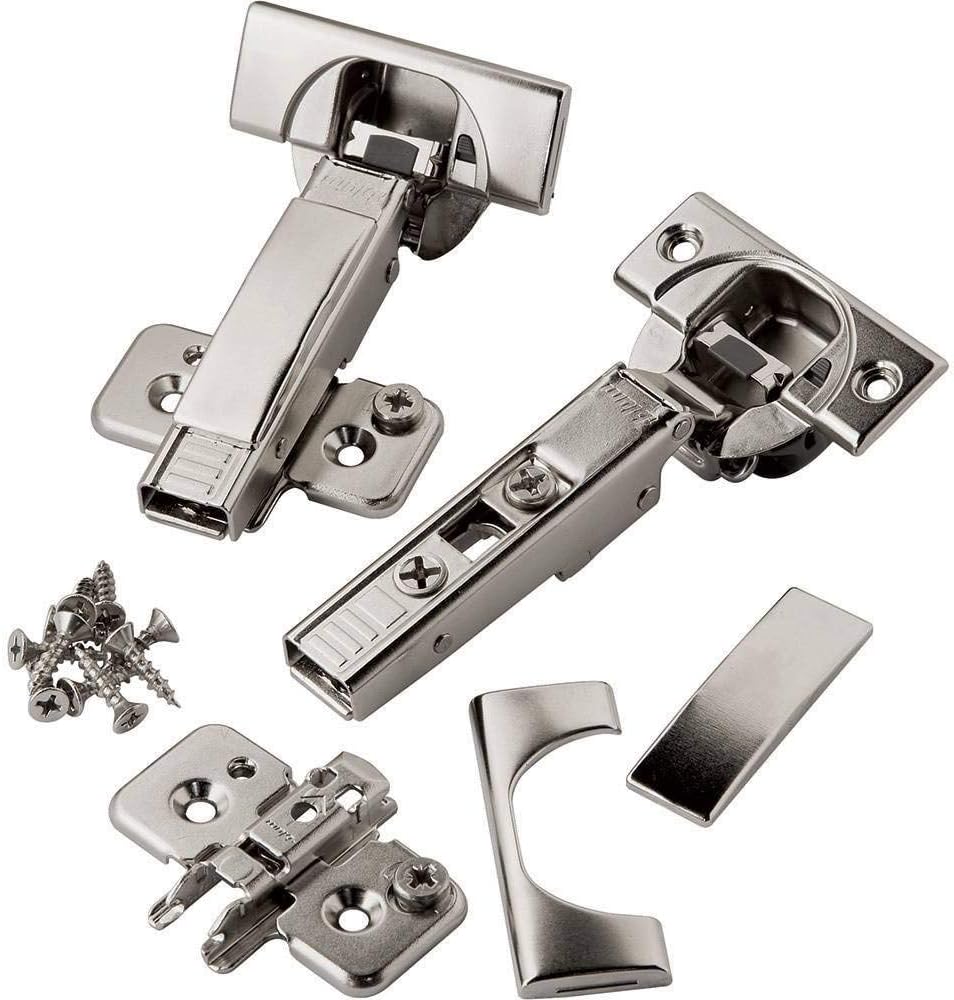 Full Overlay Blum 110 deg Soft-Close BLUMotion Clip Top Frameless Hinges, Pair