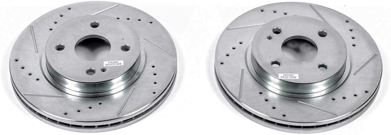 Power Stop JBR1561XPR Front Evolution Drilled & Slotted Rotor Pair For Mazda 2 2011-2014 [Model Specific]
