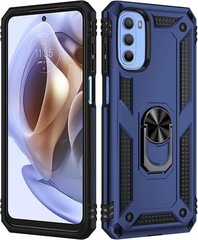 MoreFit Moto G82 6.6", Hard Case Shockproof Bumper Defender Hybrid Polycarbonate Ring Case Back Cover for Moto G82 6.6" - Blue (B0BLB4LF8S) Amazon Price History, Amazon Price Tracker