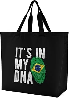 Brazil Flag Brazilian Shopping Bag Reusable Tote Bags Handbags Large Capacity Shoulder Bags