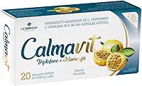Calmavit Triptofano + Maracujá 20 Cápsulas | Indicado para momentos de stresse para manter os níveis de cortisol adequados e auxiliando no relaxamento