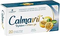 Calmavit Triptofano + Maracujá 20 Cápsulas | Indicado para momentos de stresse para manter os níveis de cortisol adequados e auxiliando no relaxamento