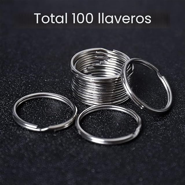 Foto 5 de 8 de CORTNEY 100 Piezas Anillas Llaveros, 25mm Anillo de Llavero Redondo para Bricolaje, Hogar Adornos