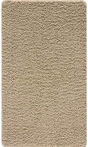 WASHABLE SHAGGY BATH RUGS CARPET NEW BRIGHT COLOURFUL | Machine Washable Non-Slip Floor Mat Water Absorbent Soft&Thick Small Size (Yellow, 50x80 cm)
