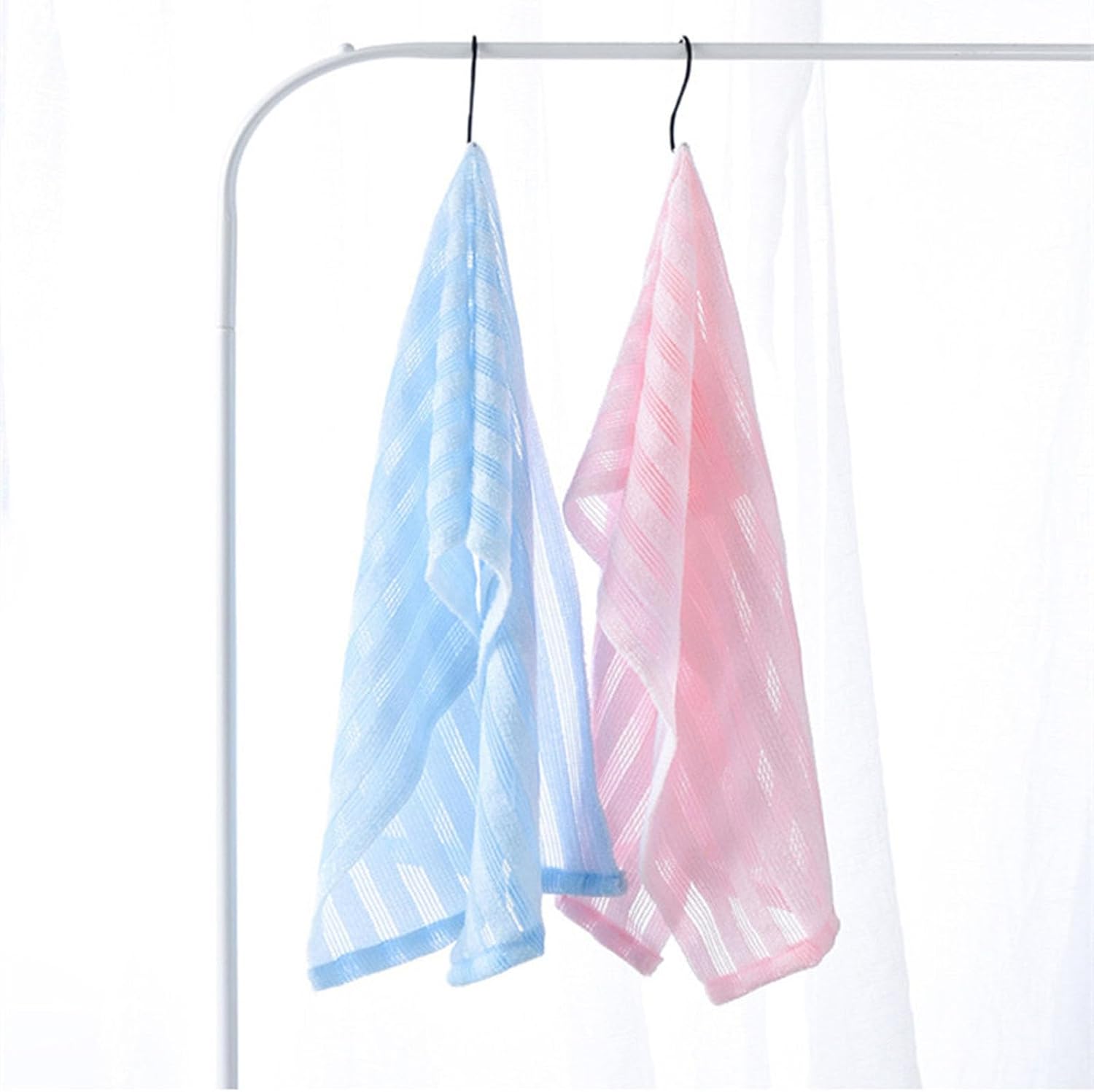 4PCS Exfoliating Shower Towel, Back Exfoliator Towel, Back Scrubber for Shower, Travel Friendly and Quick Drying, for Men and Women