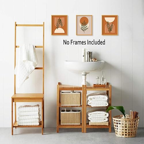 Miniatura 5 de HLNIUC Impresiones artísticas bohemias de colores cálidos, lienzo moderno de mediados de siglo, juego de 6 pósteres (8 x 10 pulgadas, sin marco),