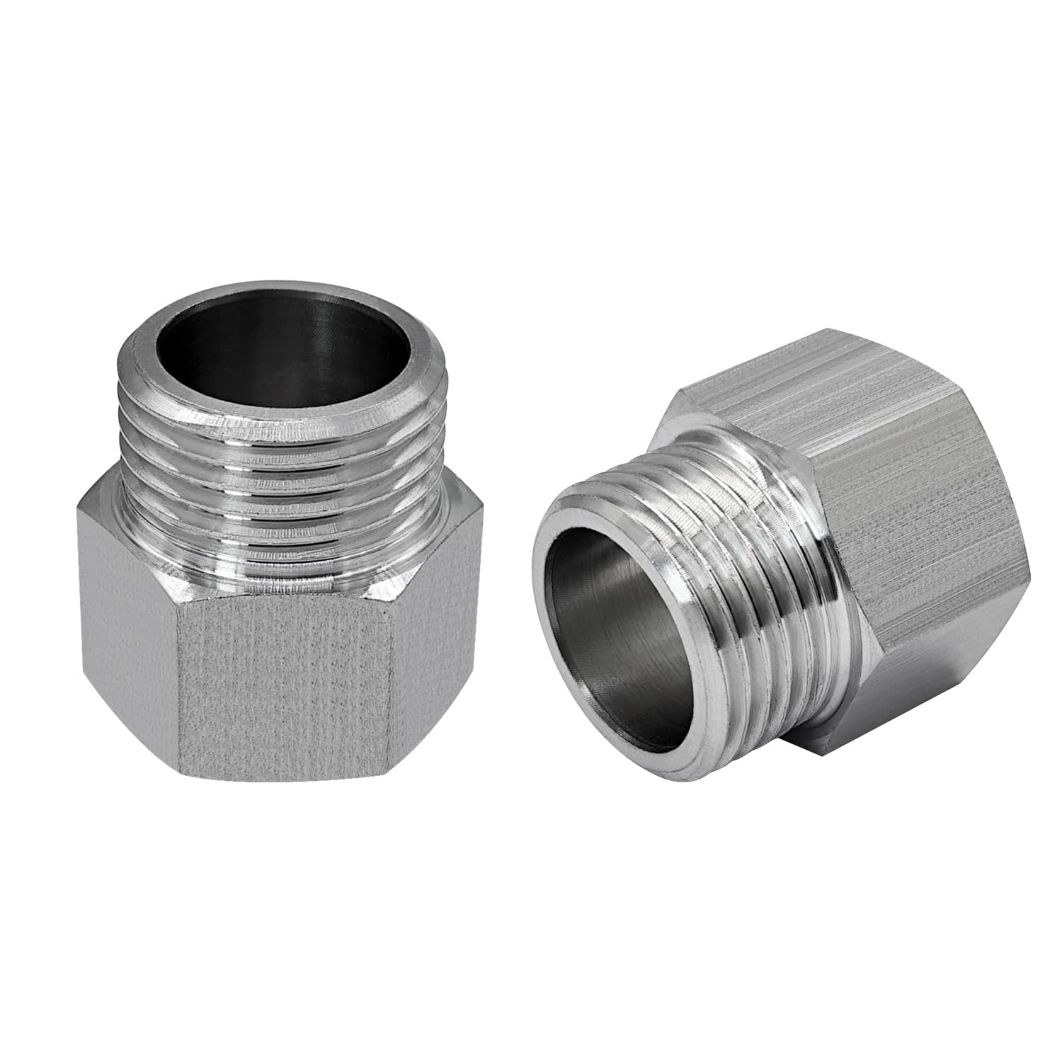 Adaptateur tuyau d'arrosage inox 3/4 GHT mâle 3/4 NPT femelle x2