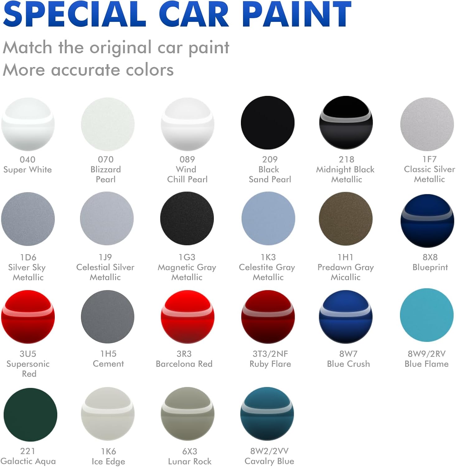 6X3 Lunar Rock Touch Up Paint for Toyota, DIY Car Paint Scratch Repair Kit, Automotive Paints, Quick & Easy Fix Scratch Repair for RAV4/Tacoma/Sequoia/Tundra/4Runner