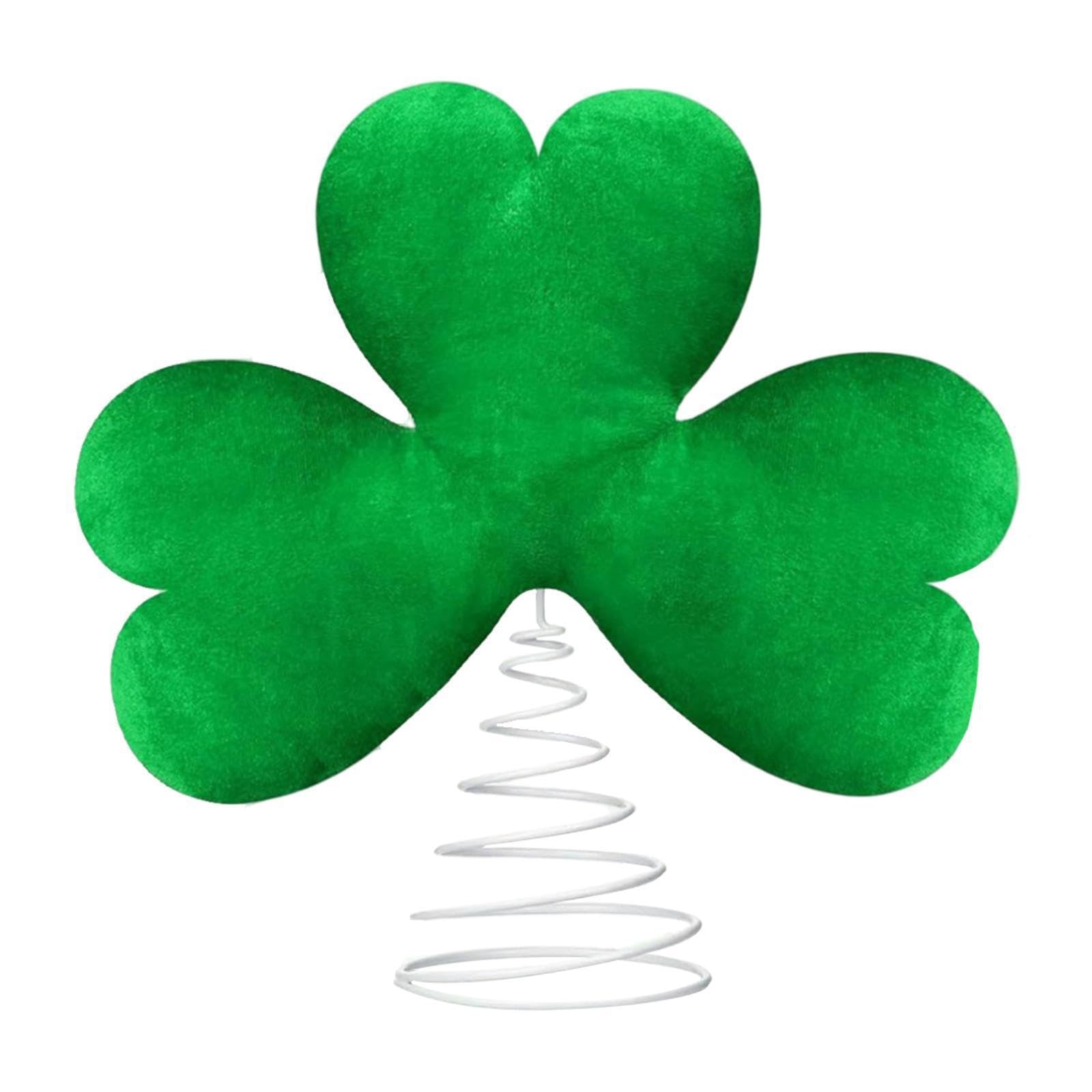 QIXCXAZ Chic St Patrick S Day Tree Topper Ornament Featuring Cute Shamrock Gifts And Festive Decor St Patrick's Day Tree Topper Features Delightful Shamrock