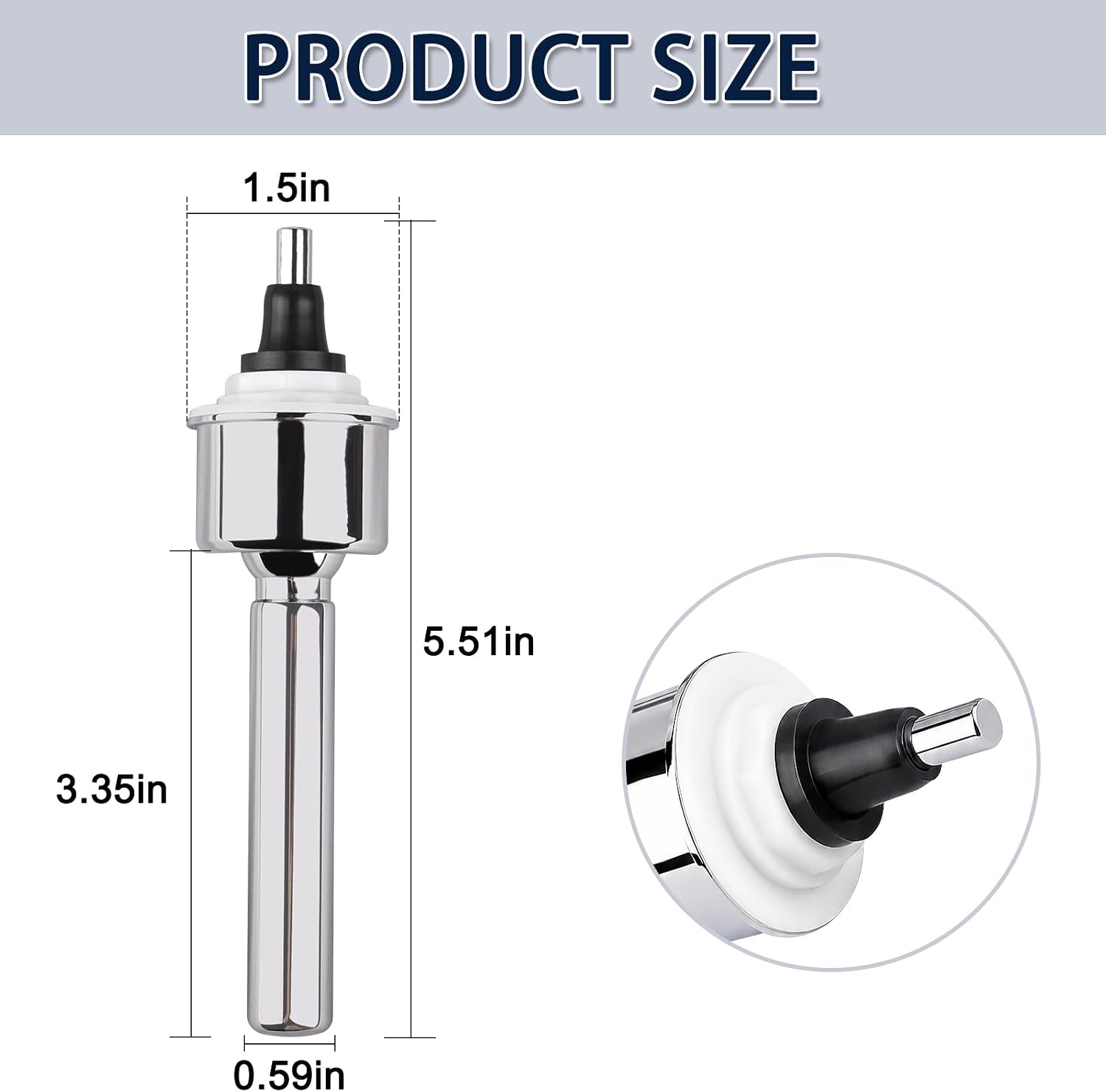 B-32-A Flushometer Handle Assembly Compatible with Sloan 5302279, Chrome Handle Repair Kit for Royal and Regal Manual Flush Valves