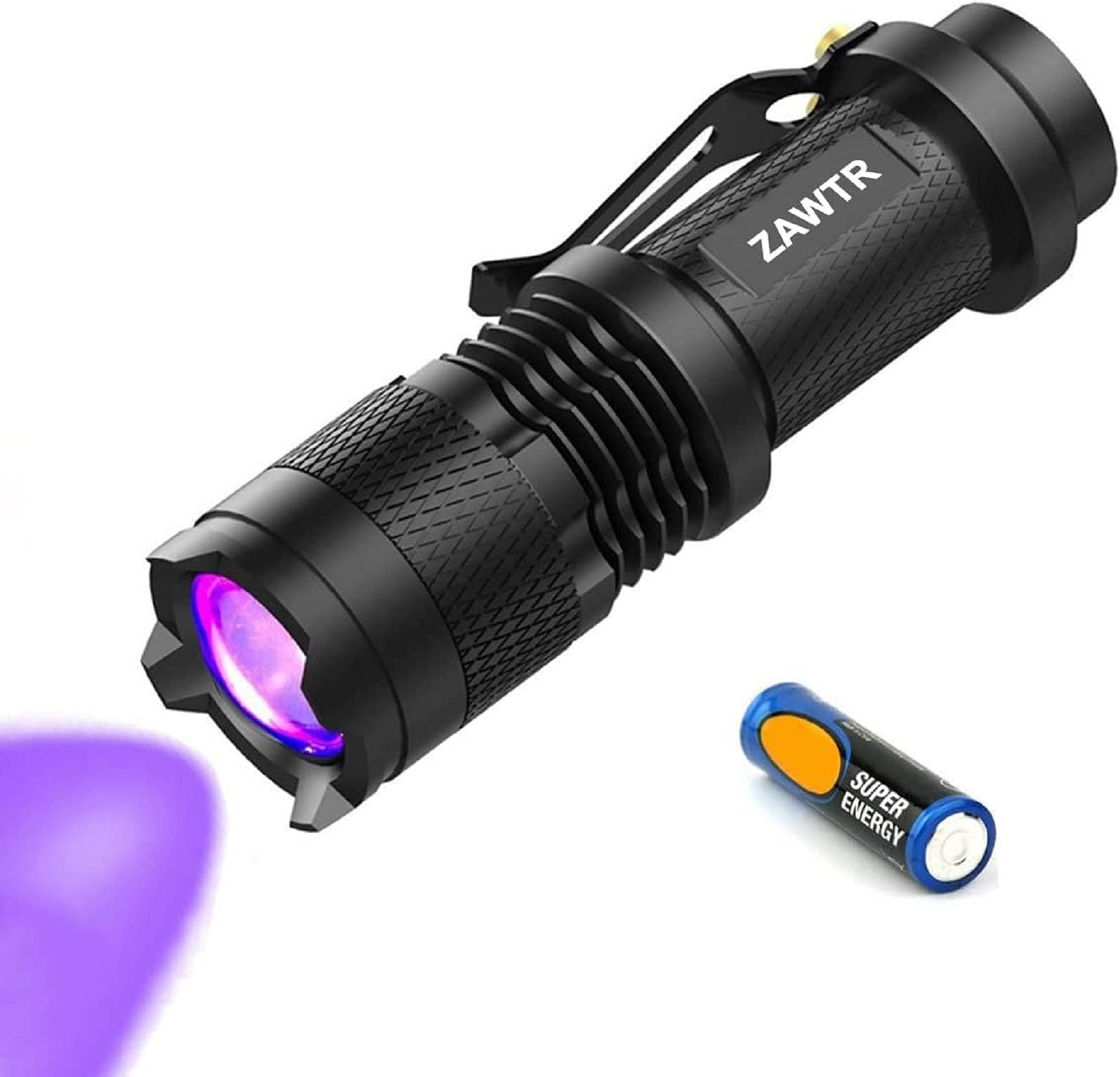 ZAWTR UV Torch,Black Light Torches Small Hand Held Ultraviolet 395nm LED Flashlight,Pet Dogs & Cats Urine Detector, UV Lamp for Fluorescent Agent Inspection,1 x AA Battery Included