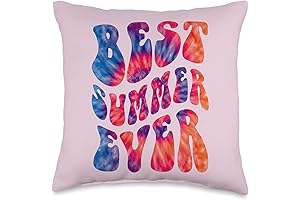 RETRO BEST SUMMER EVER CAMP STAFF COUNSELOR DIRECTOR GROOVY THROW PILLOW