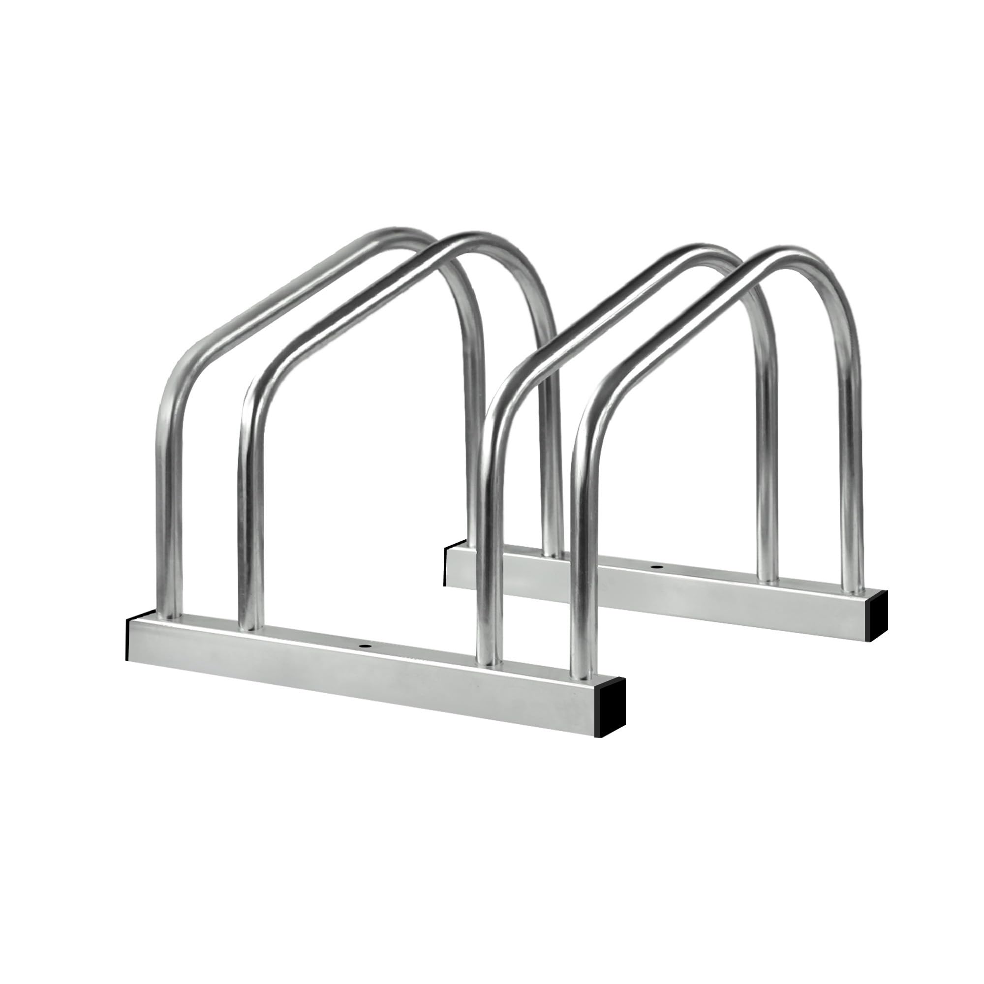 Crystals Bike Rack for 2 Bikes - Bicycle Floor or Wall Mount Stand - Cycle Stand for Bike Storage Outdoor Garage - Steel Bike Stand, Silver (2 Bikes Stand)