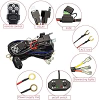 Vista 3 de Kit de arnés de cableado de doble color/haz alto y bajo con control remoto DC12V Máximo 300W 40A Luces LED Cable de núcleo de 14AWG Arnés