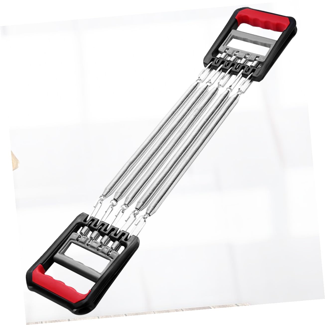 NOLITOY Expansor de Pecho Multifuncional con Muelle Desmontable Entrenador de Músculos para Brazos y Hombros Resistente y Portátil para Ejercicio de Fuerza Casa y Oficina Rojo Negro