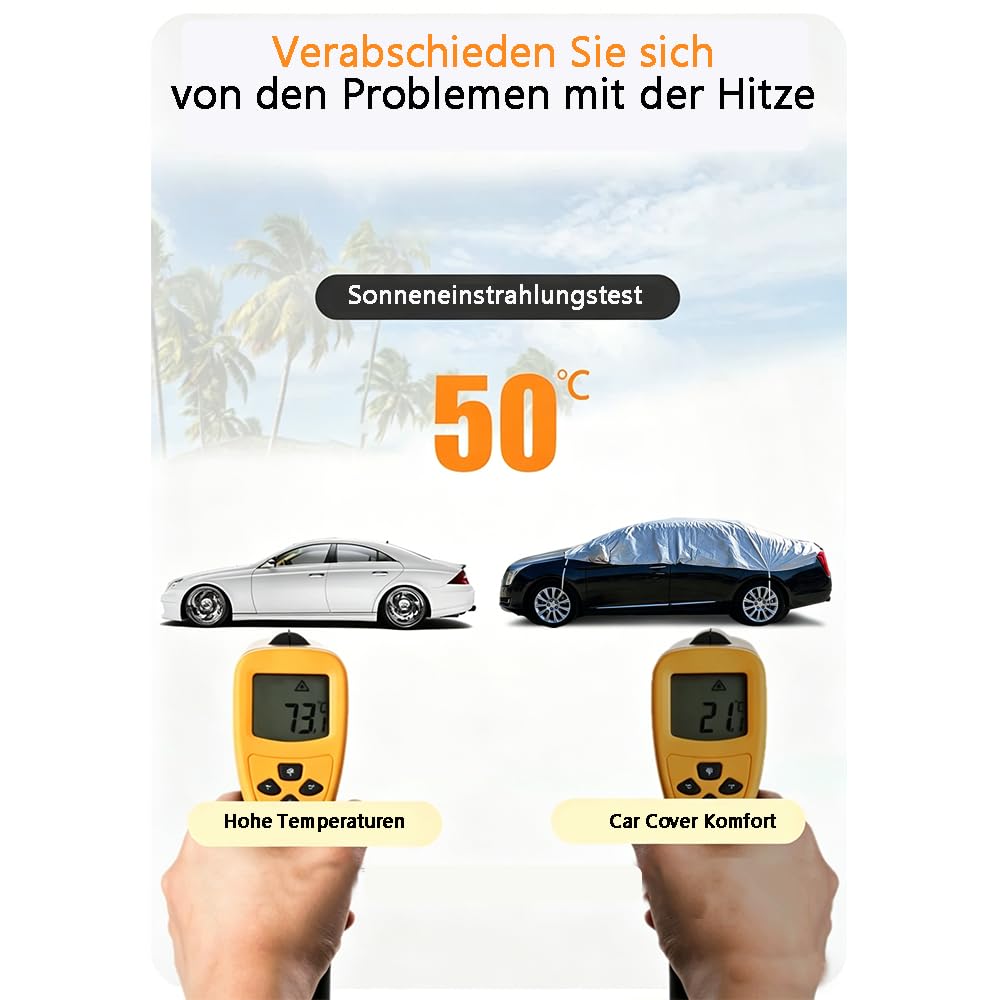 Halbgarage für Auto Silver Halb Garage SUV Universal MAX:520cm