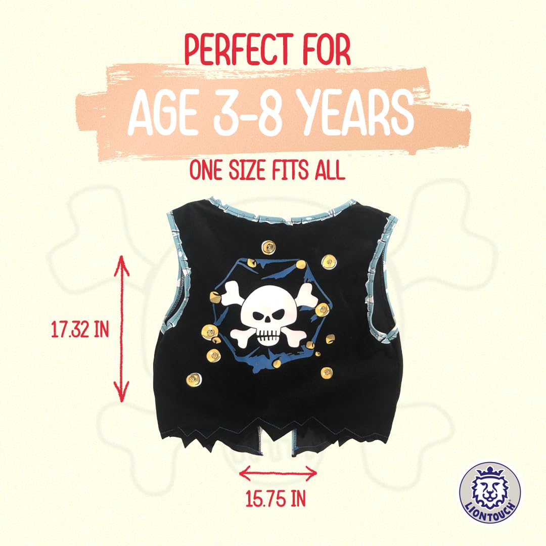 Sombrero De Pirata Liontouch – Capitán Raya Roja, Talla Única Para Niños De 3 A 8 Años, Accesorio Para Juego Imaginativo Y Disfraces