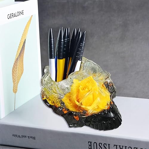 Miniatura 6 de Voyyphixa Moldes de calavera para resina epoxi, molde de resina de cabeza de cráneo, molde de silicona fantasma, molde de resina de molde de