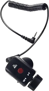 25mm Wired Zoom Remote Control for Panasonic Camcorders, Recording Start Stop Function GH5 G40 G21 G25 VX2000E FX1000E NX5C