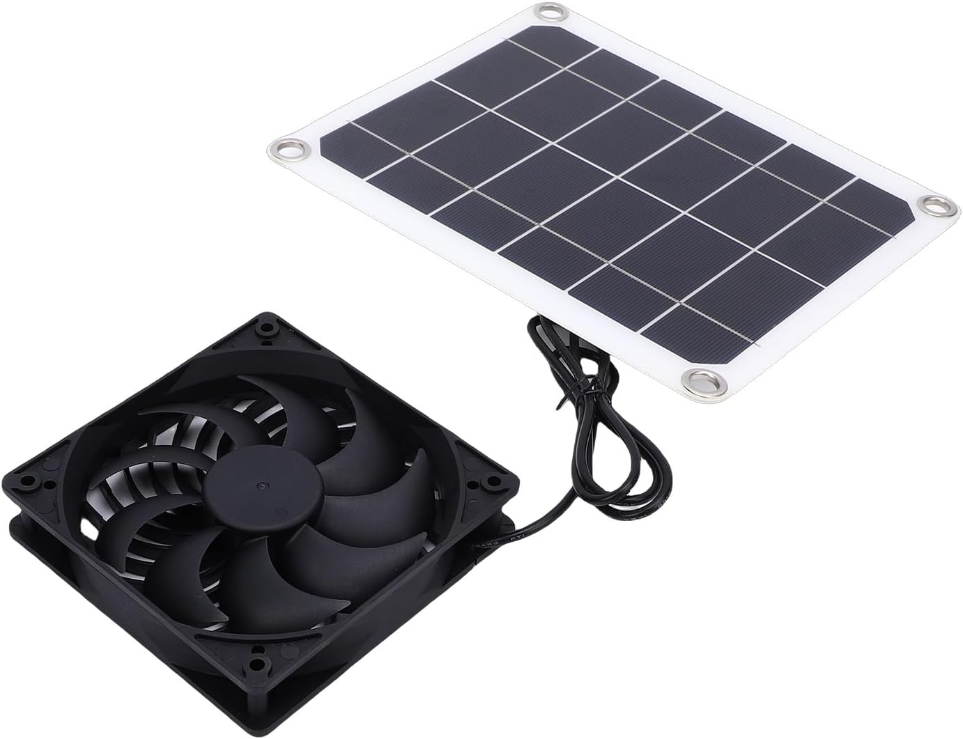 GOTOTOP Solar Exhaust Fan Kit, ABS, 7W
