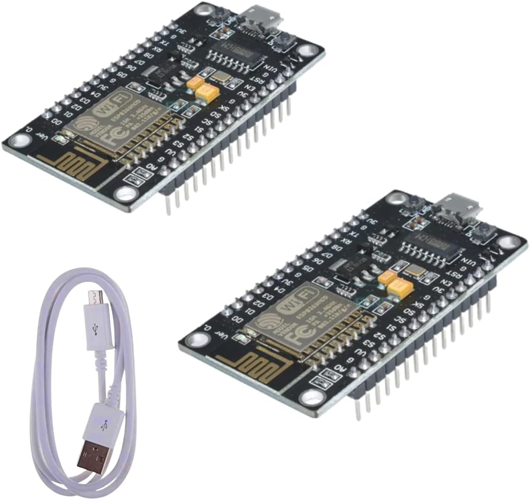 NodeMCU ESP8266 V3 Lua CH340 WiFi Development Board | Opensource IoT Platform | Breadboard Friendly| (Pack of 2)