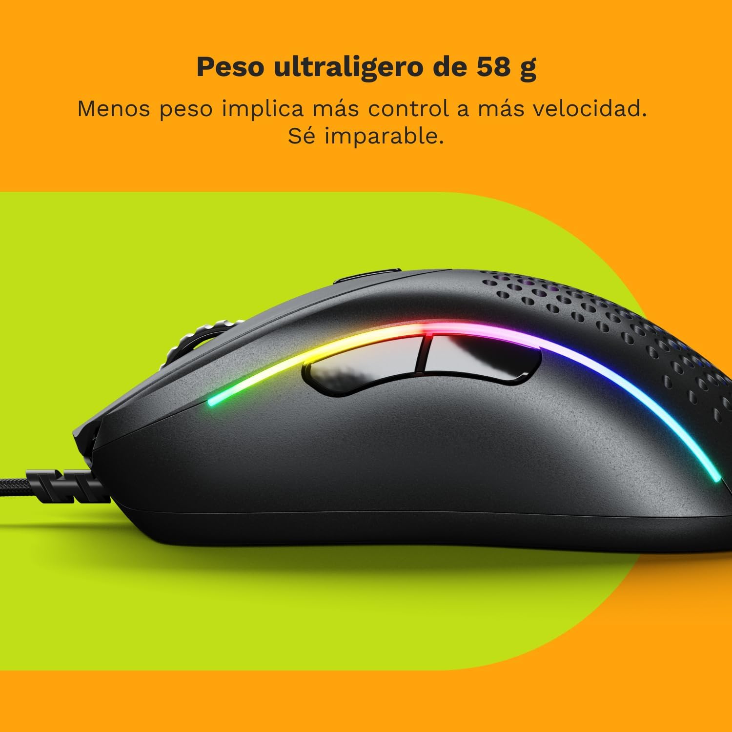 GLORIOUS Gaming Model D 2 Ratón Gaming con Cable – ergonómico, superligero 58 g, Sensor óptico 26K, 6 Botones programables, 80 Millones de clics, FPS, MMO, MOBA, Battle Royale – Negro Mate 6