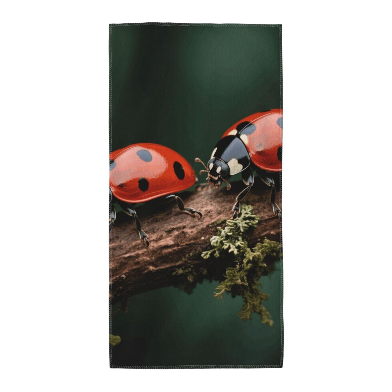 FekiLoot Absorbent Hand Towels 12"X24" Decorative Bathroom Towel Soft Microfiber Face Towel Ladybug Dish Kitchen Towels for Bathroom Kitchen Hotel Spa Bath Towels