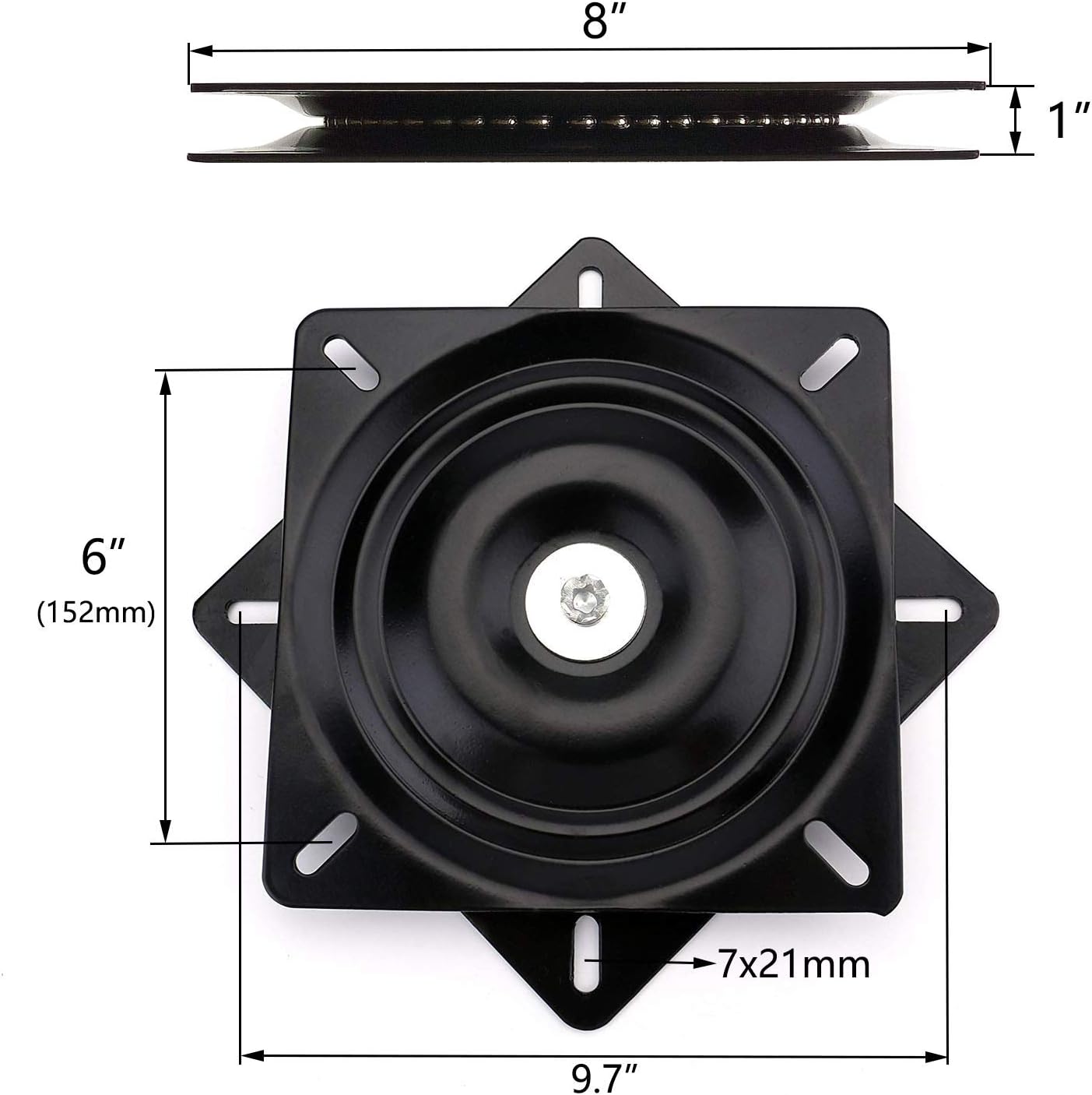 Amazoncom Aagut 8 Swivel Plate Bar Stool Seat Coated Turntable