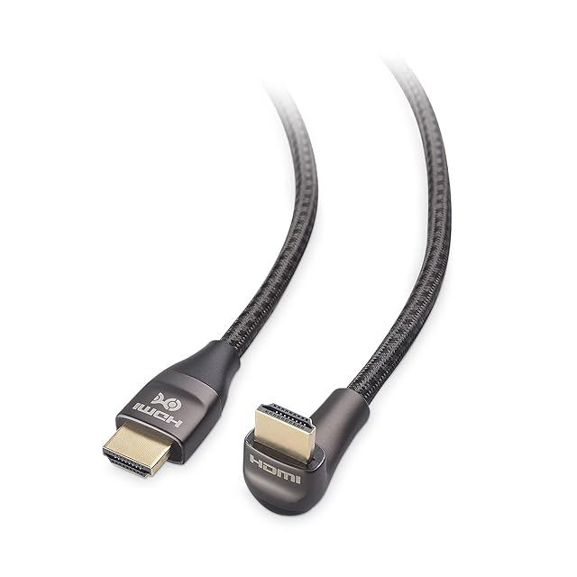 Cable Matters 48Gbps Ultra HD 8K Right Angle HDMI Cable 2m (90 Degree HDMI Cable)
