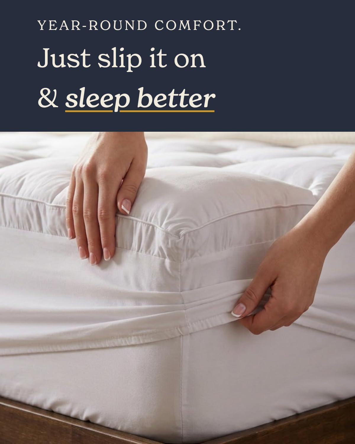 Beckham Hotel Collection Queen Mattress Topper - Pillow Top Mattress Pad