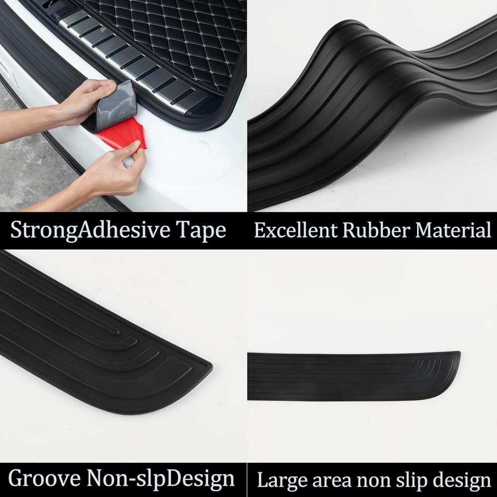Protector de Parachoques Trasero de Goma Antiarañazos para Dacia Lodgy 1 (I) I 2012-2022, Protector Umbral de Coche Cinta Anticolisión, Accesorios
