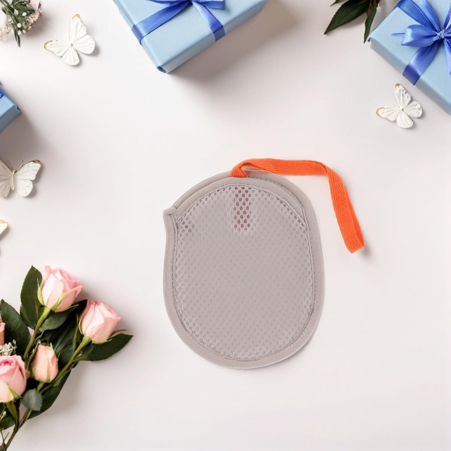 jojofuny 6pcs Mesh Soap Net Bag Set Exfoliating Foaming Soap Pouch with Hanging Rope for Shower and Face Cleansing Oval Shape White/grey/black for Travel and Home Use
