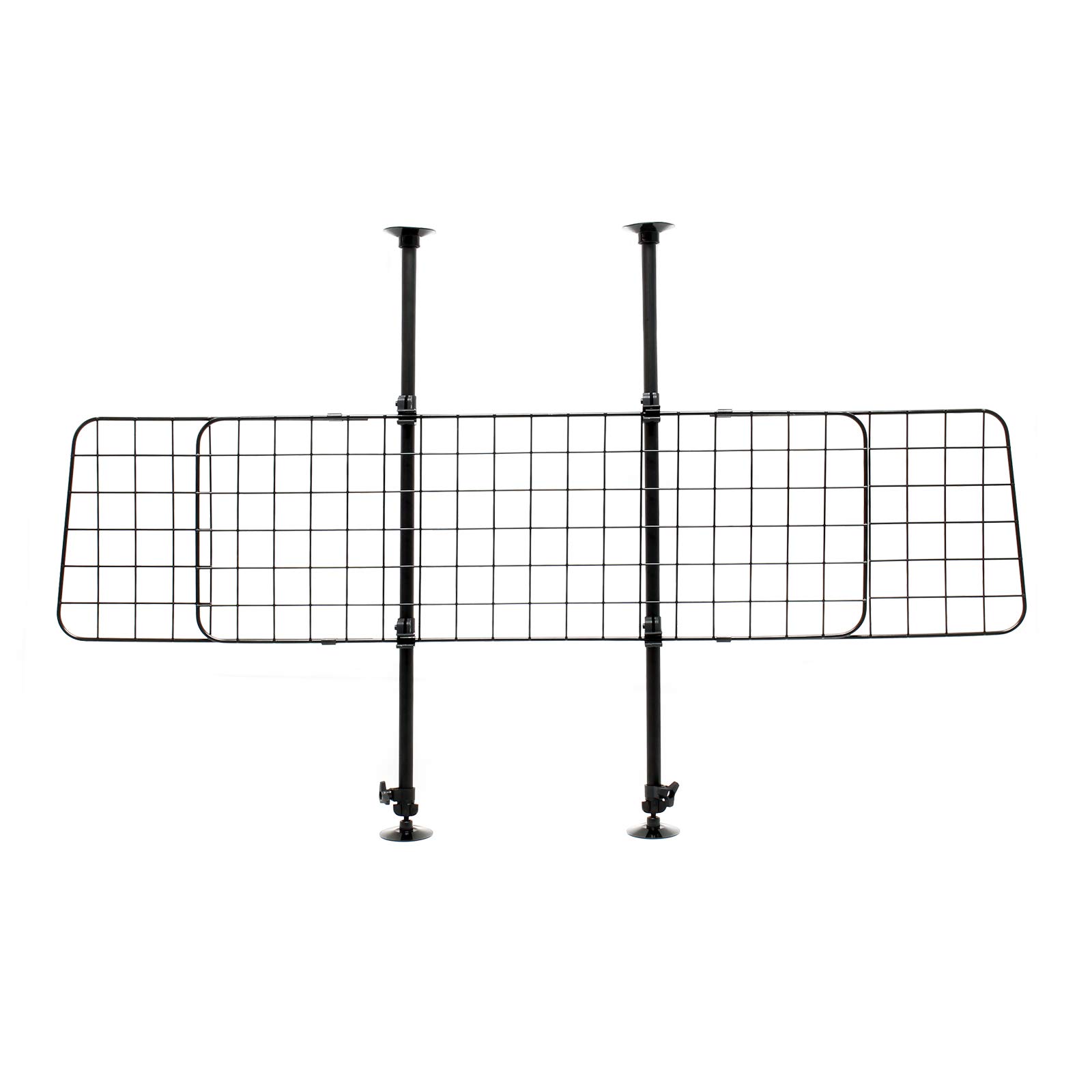 Wiltec Hundegitter fürs Auto Modell B, 72-136cm hoch, 118-128,5cm breit, Stufenlos verstellbar, Trenngitter universell einsetzbar für Kofferraum