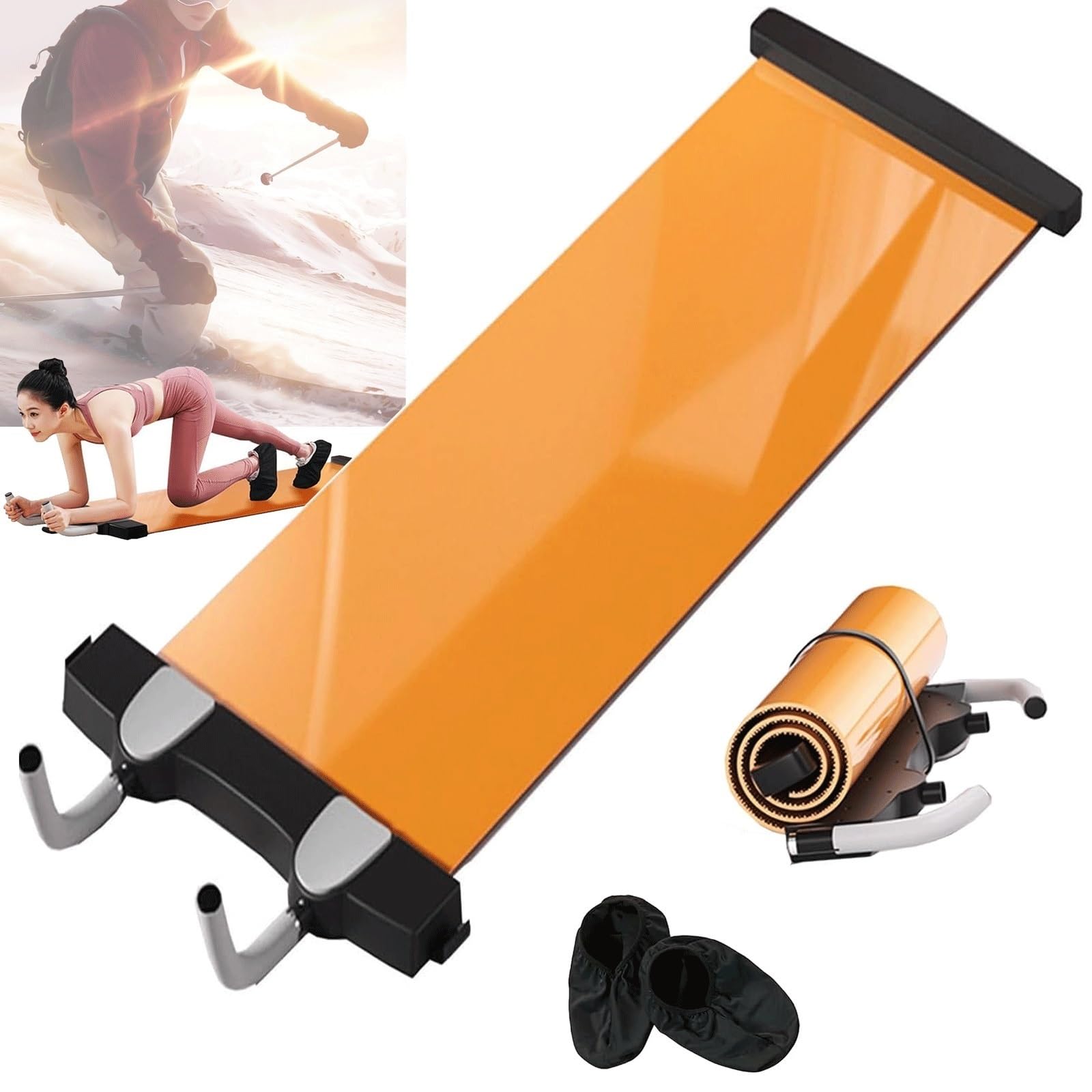 Tapis coulissant de yoga et glisse fluide pour sculpter les abdominaux et fessiers