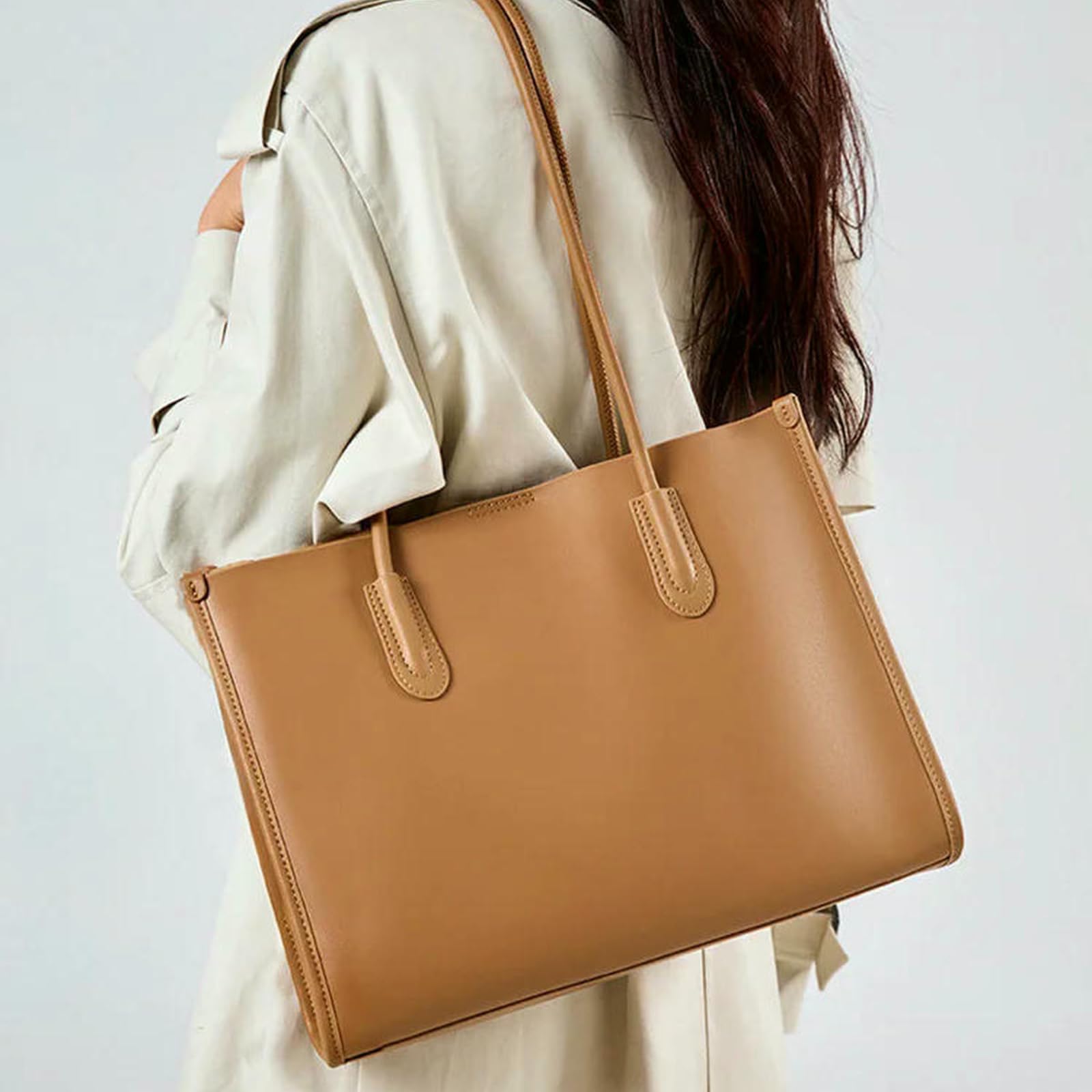 Borsa Donna A Tracolla da di Grande capacità Versatile Lavoro -Brown